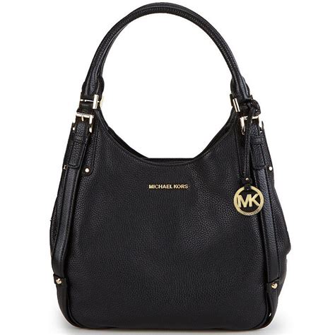 michael kors bedford belted large leather shoulder bag black|Michael Kors bedford flat crossbody.